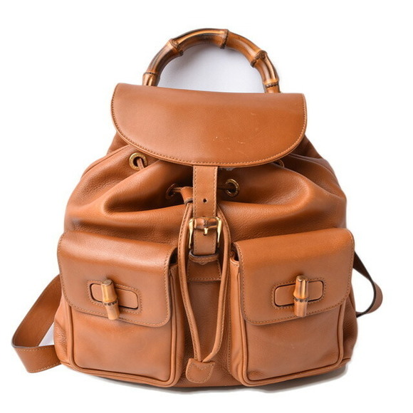 Gucci Handbags - Gucci Rucksack Bamboo Brown